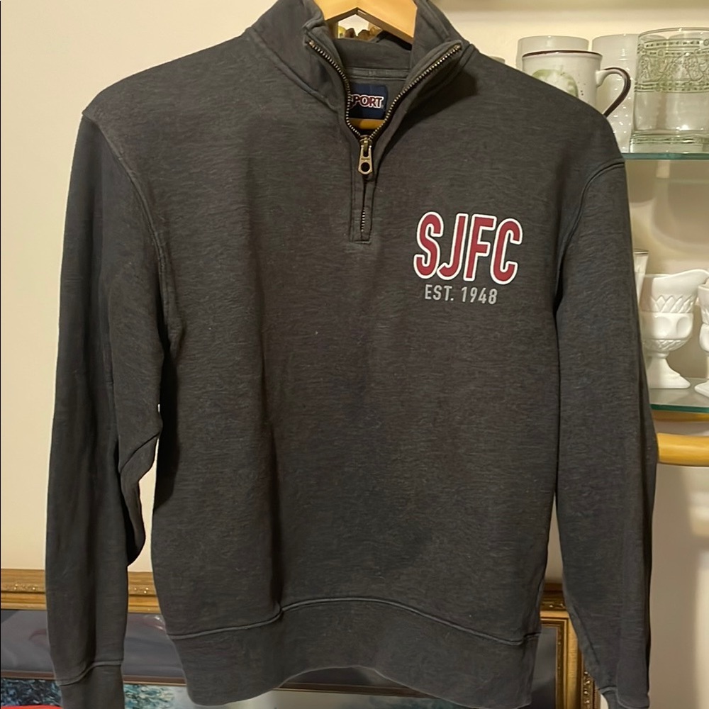 Jansport women's /Men's Gray Quarter-Zip Sweater (00062)